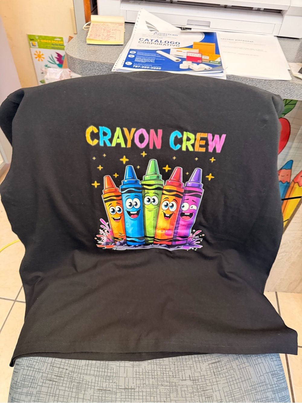 Crayon Crew Kids Graphic Tee - Black